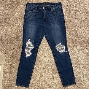 American Eagle Hi-Rise Distressed Jeans